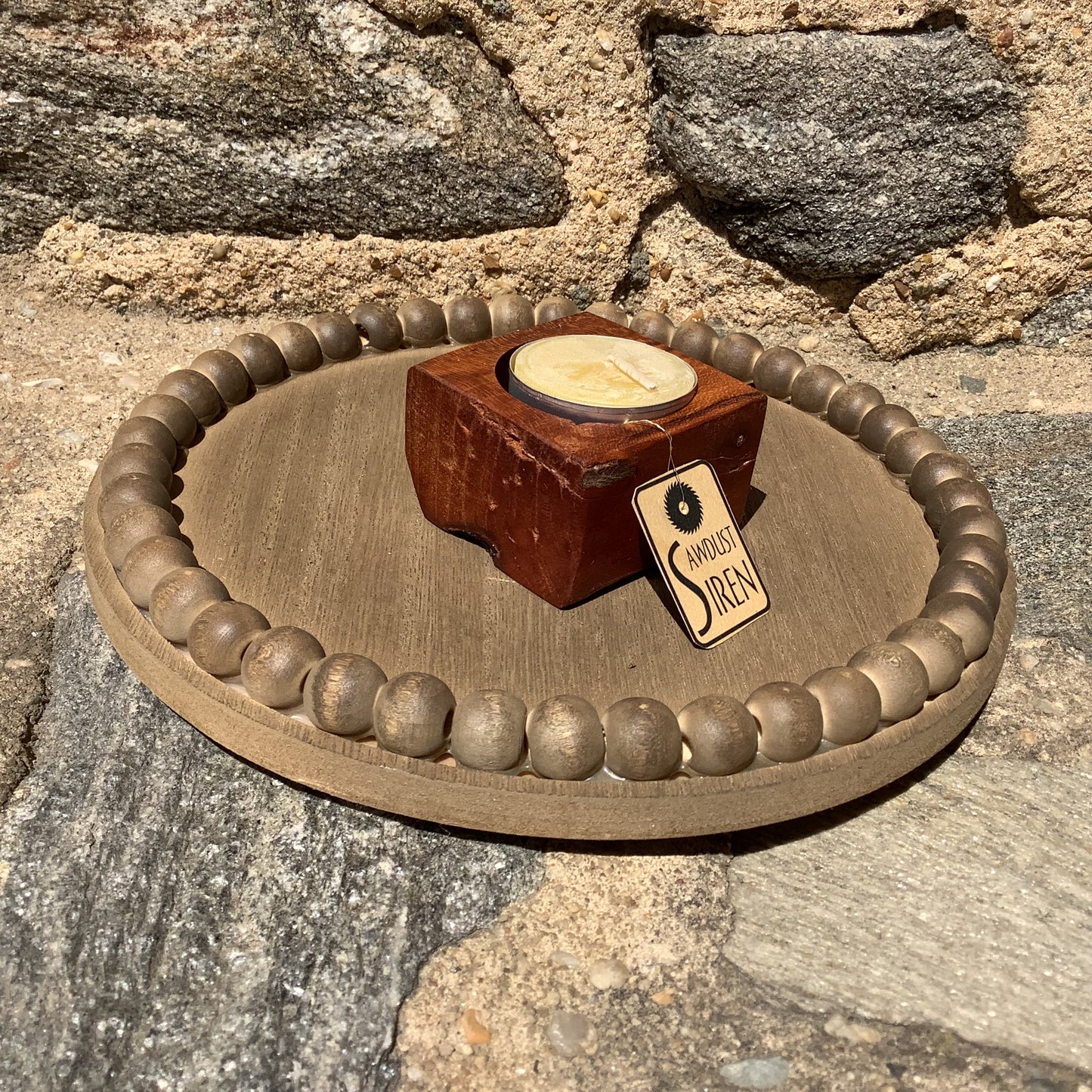 Candle Holder From Sawdust Siren
