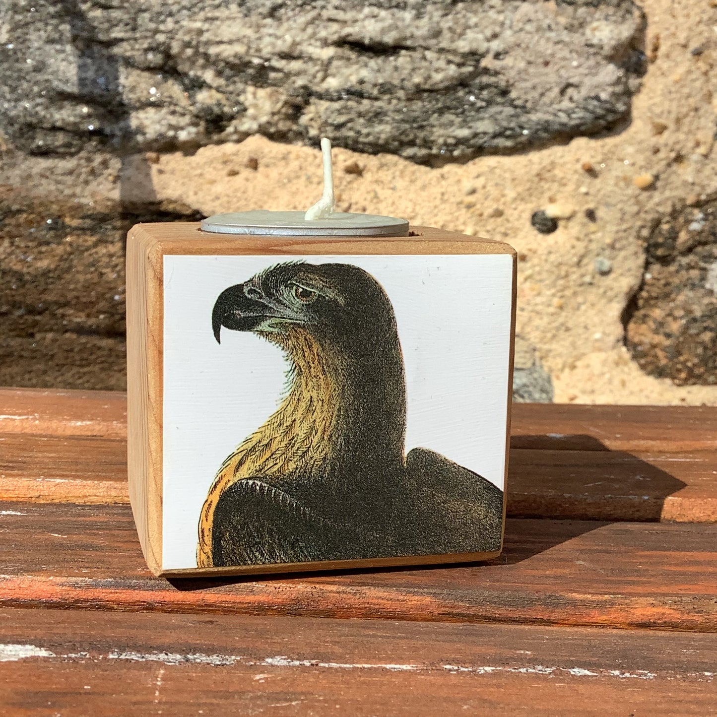 Decoupaged Candles from Sawdust Siren