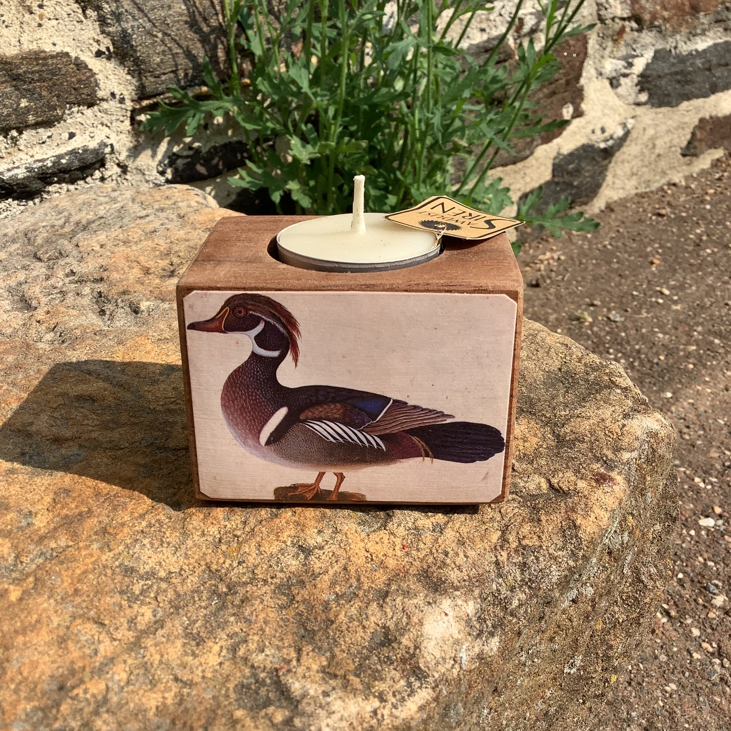 Decoupaged Candles from Sawdust Siren