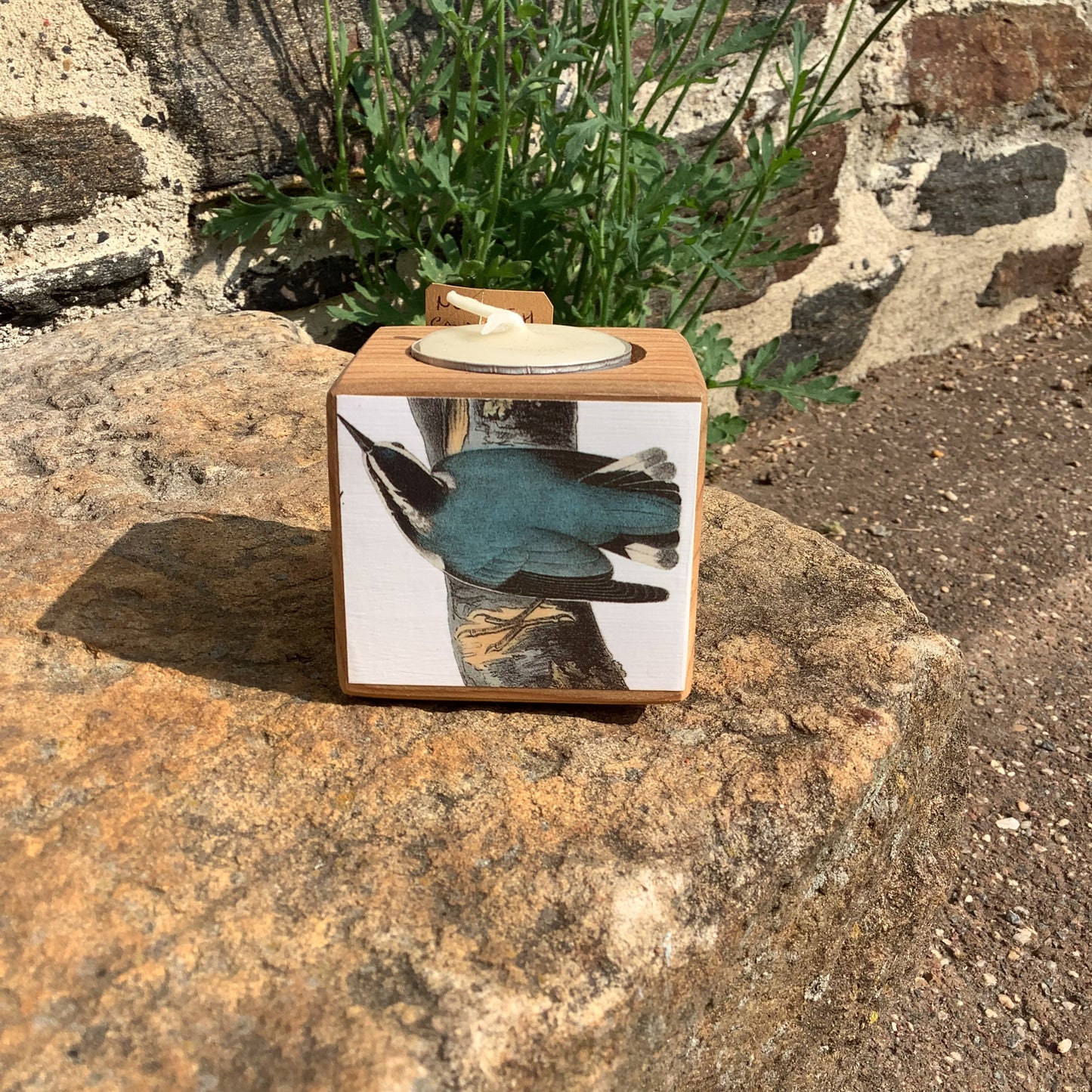 Decoupaged Candles from Sawdust Siren