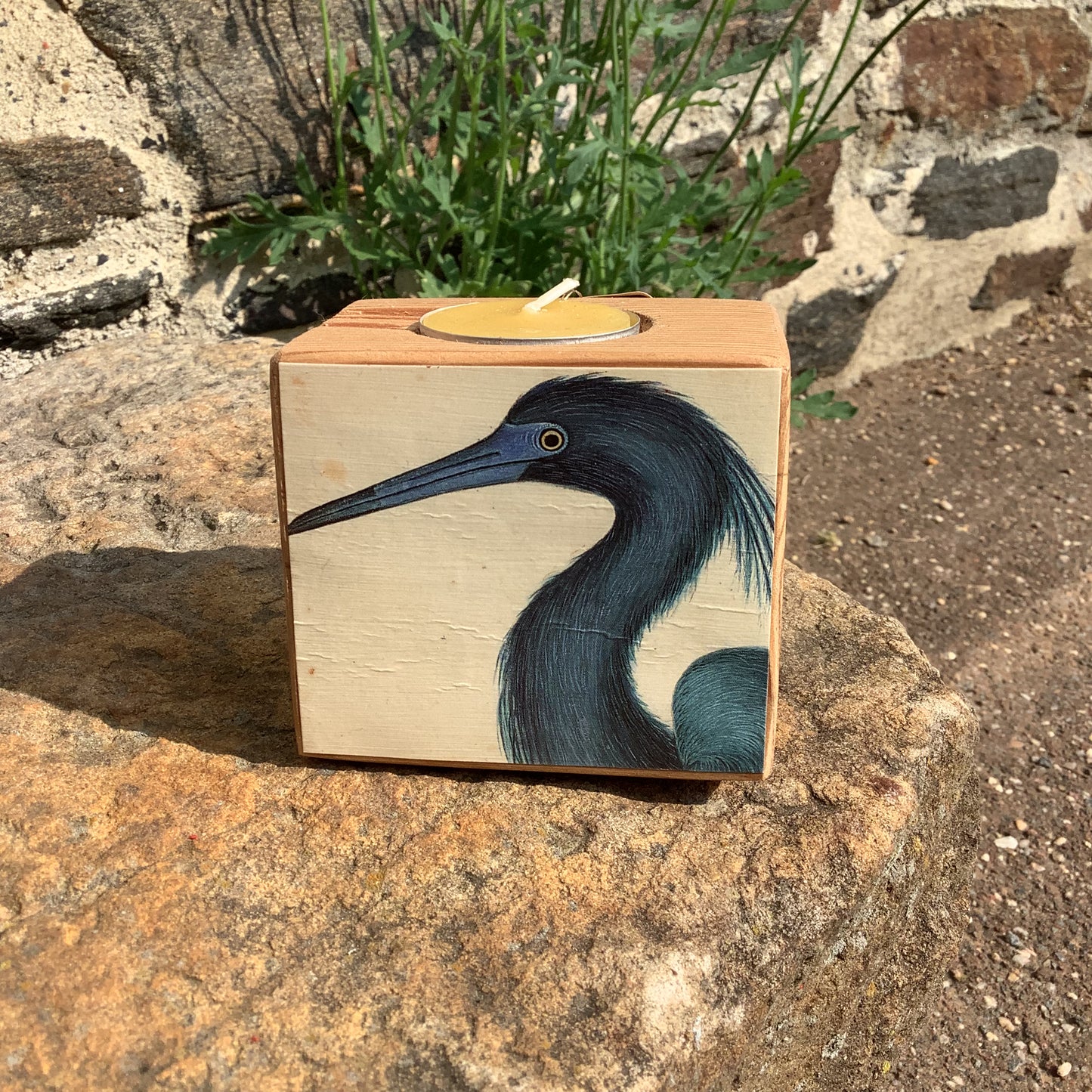Decoupaged Candles from Sawdust Siren