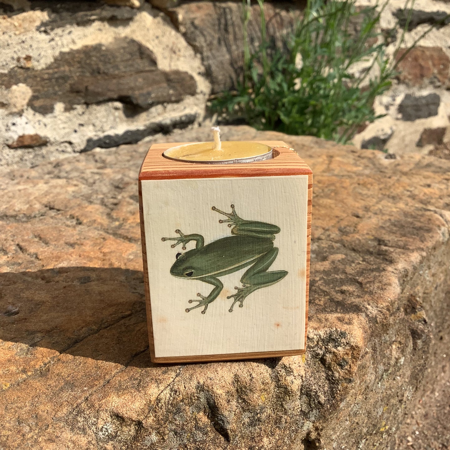 Decoupaged Candles from Sawdust Siren