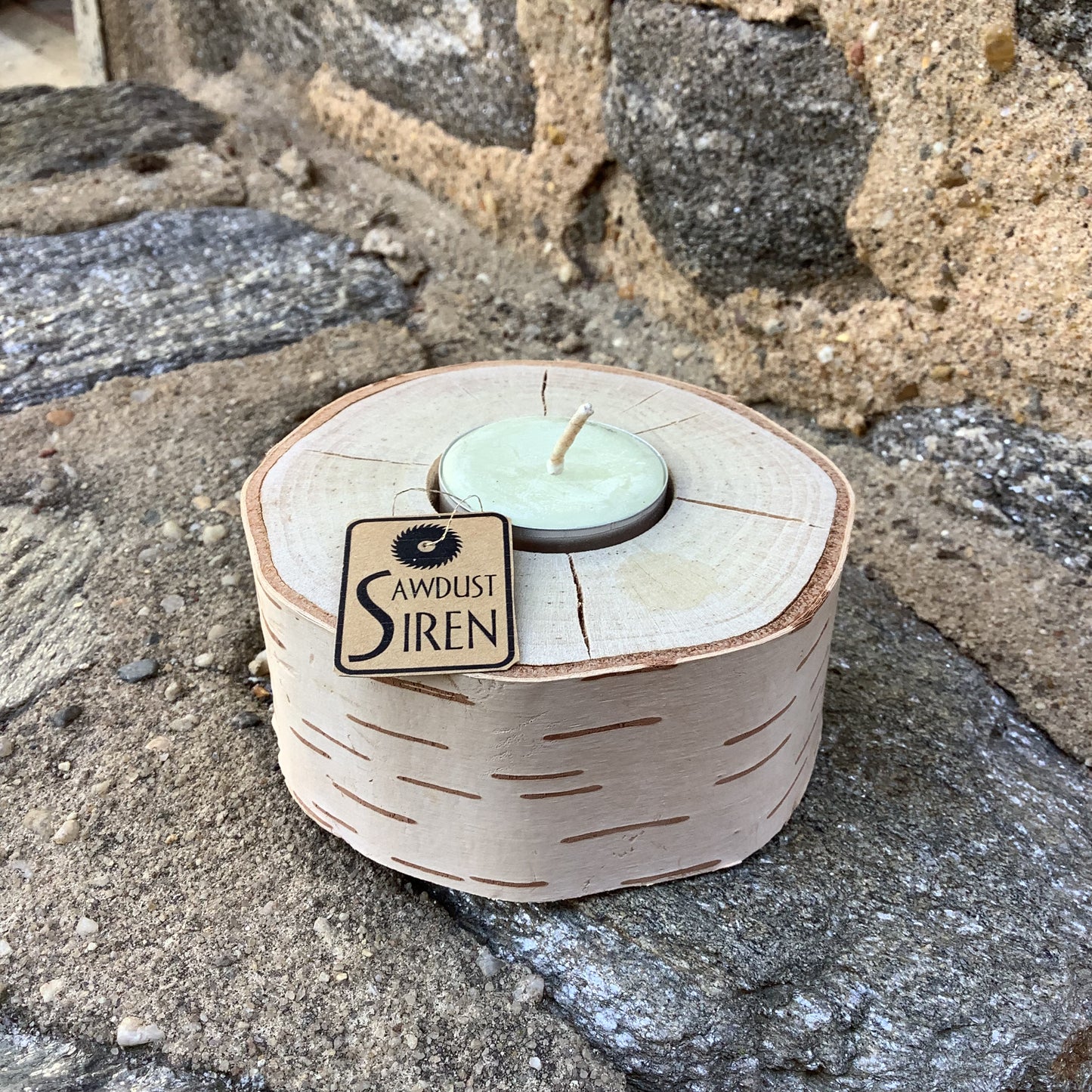 Wooden Candle Holder from Sawdust Siren