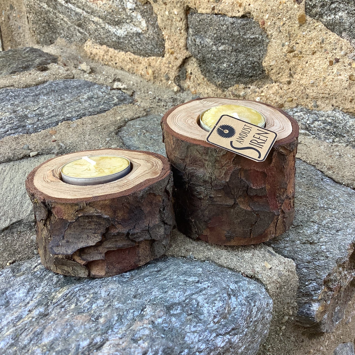 Wooden Candle Holder from Sawdust Siren