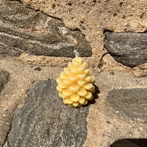 Beeswax Pinecone Candle by Sawdust Siren