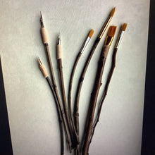 Load image into Gallery viewer, Eco-Artisanal Dip Pen &amp; Handcrafted Branch Brush From Indigo In Green
