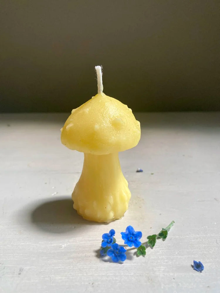 Beeswax Mushroom Candle From Sawdust Siren
