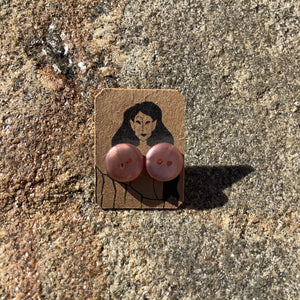 Button Earrings from Sawdust Siren