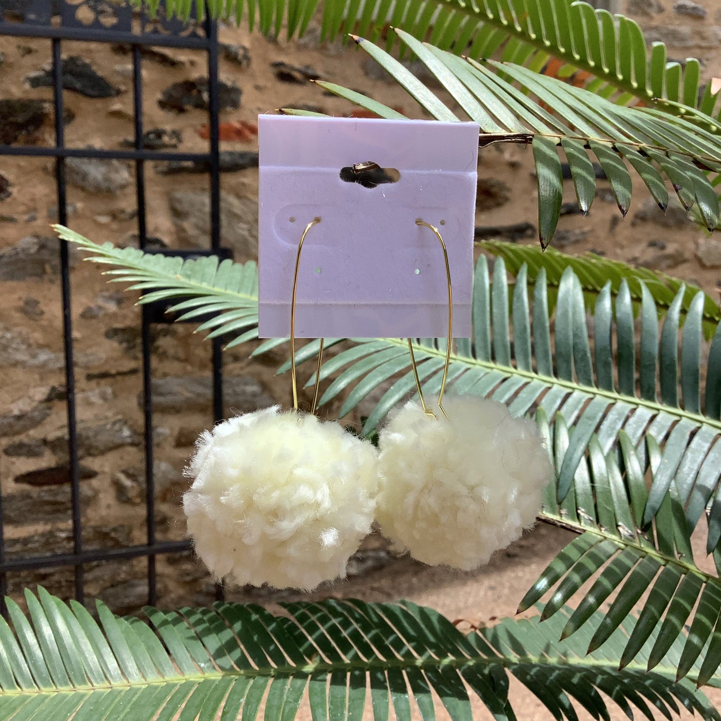 Pom Pom Earrings by The Pink Lapel