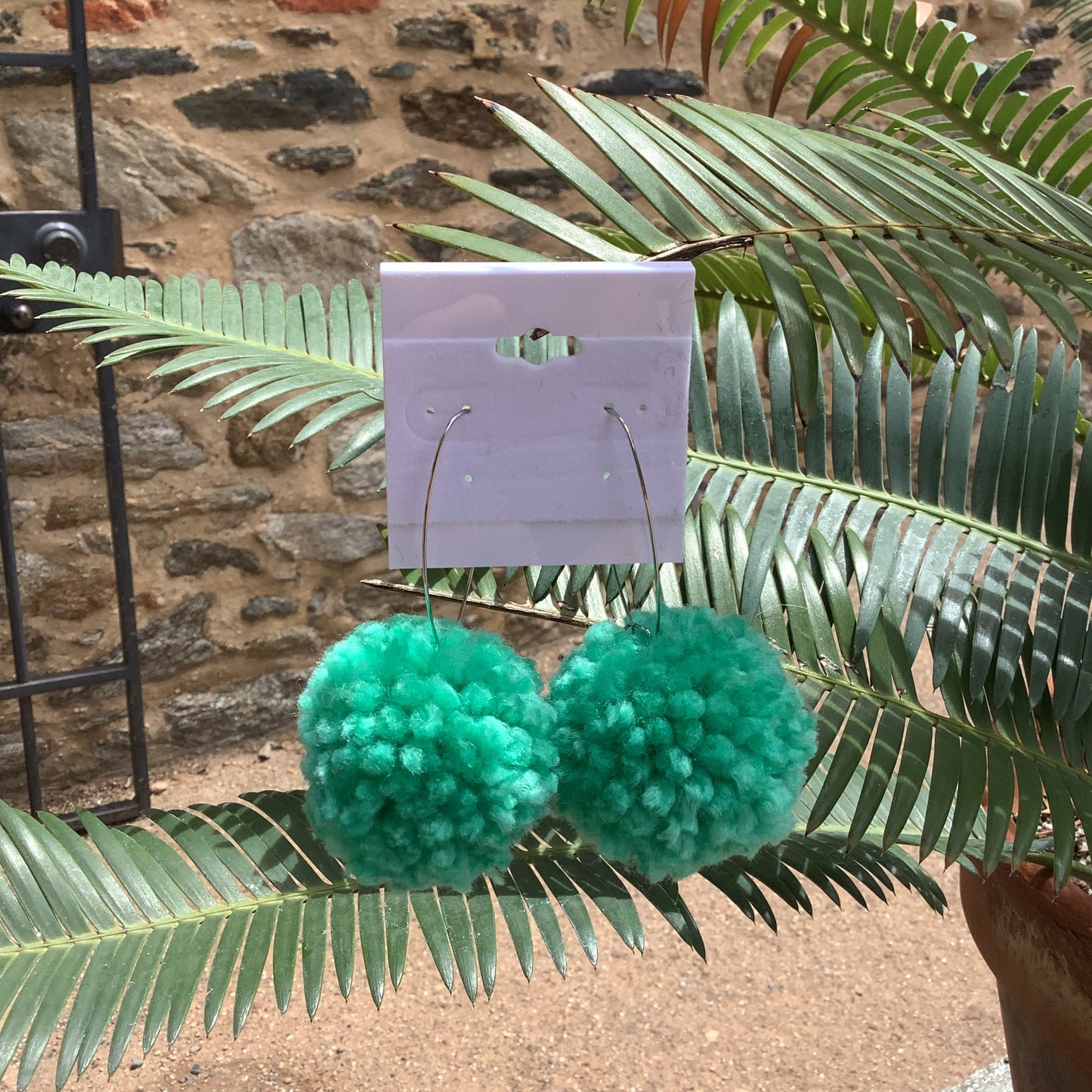 Pom Pom Earrings by The Pink Lapel