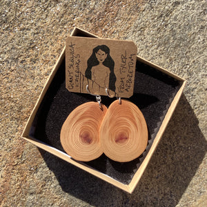 Wooden Earrings from Sawdust Siren