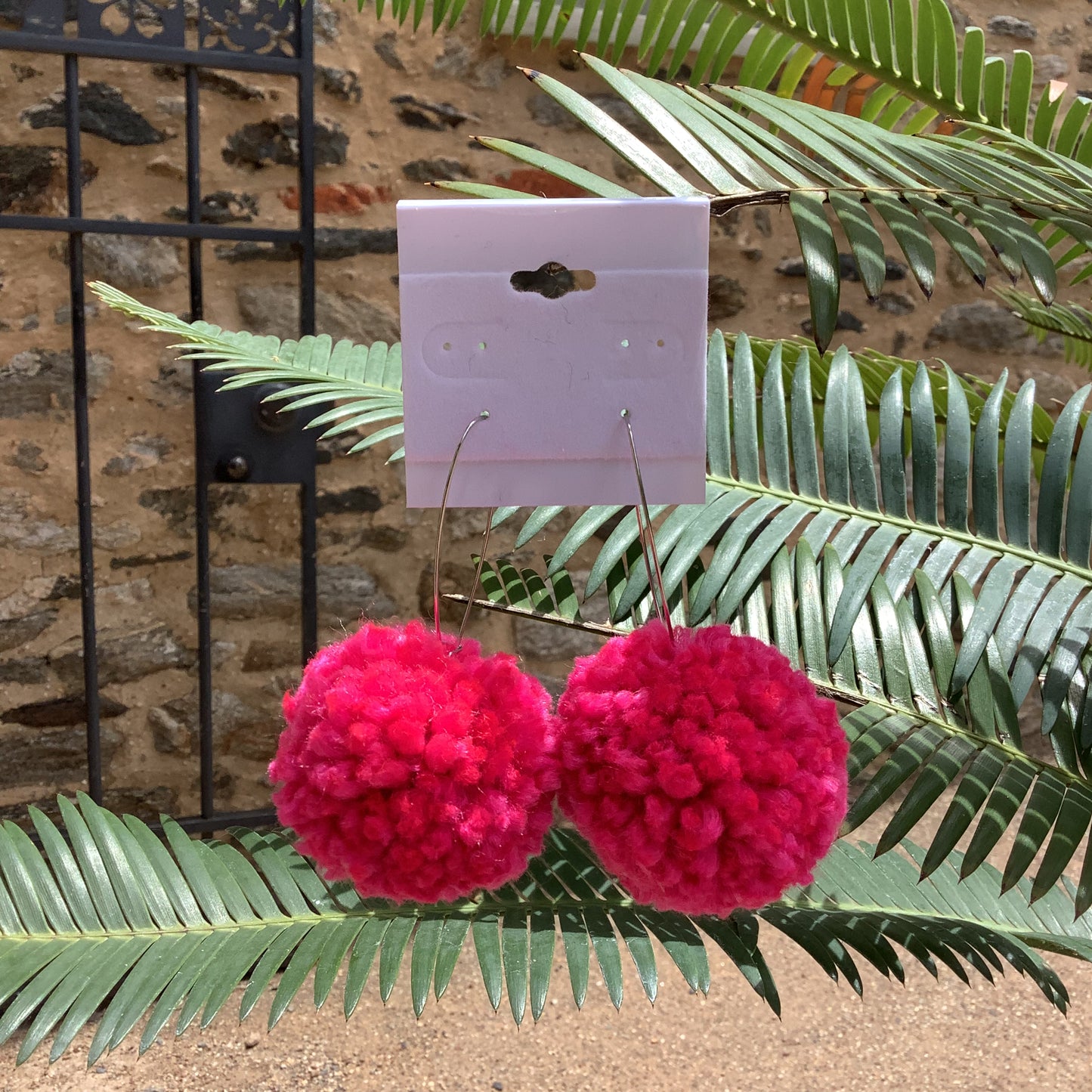 Pom Pom Earrings by The Pink Lapel