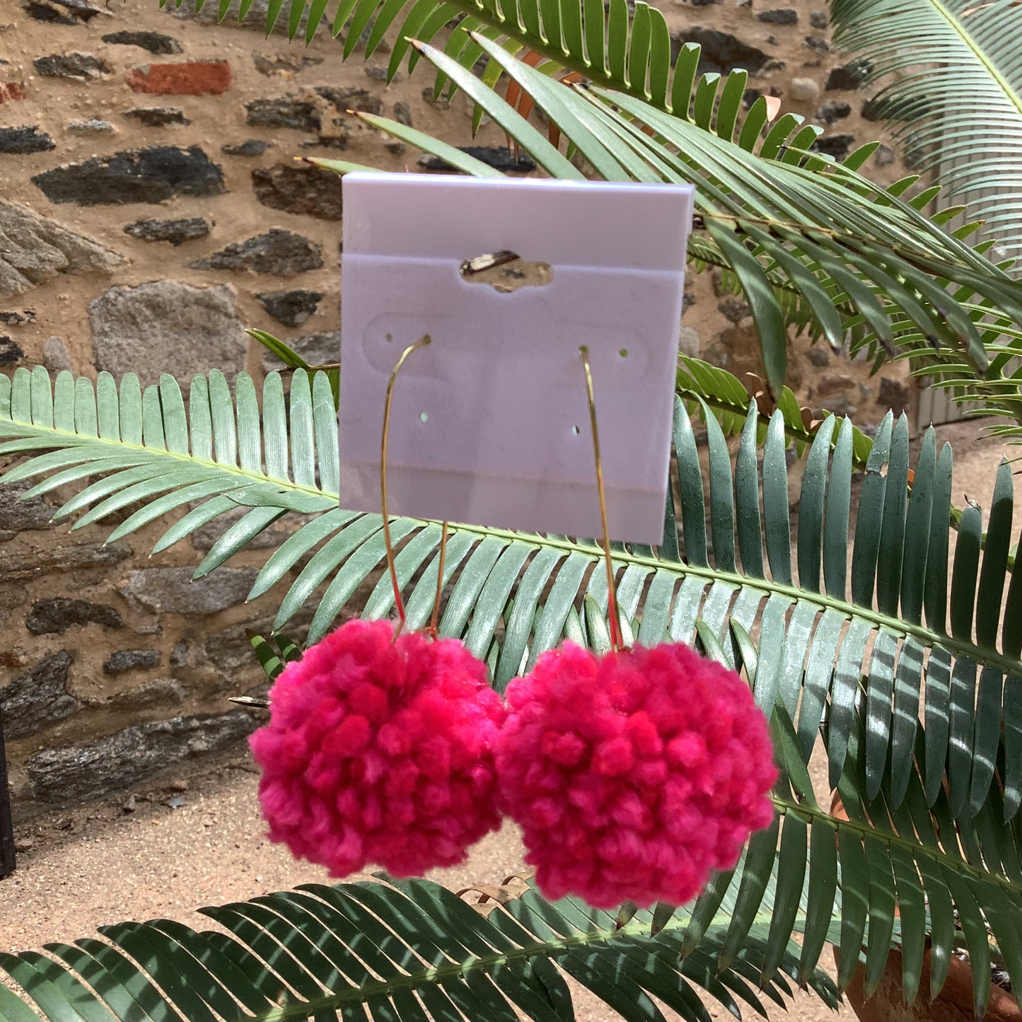 Pom Pom Earrings by The Pink Lapel